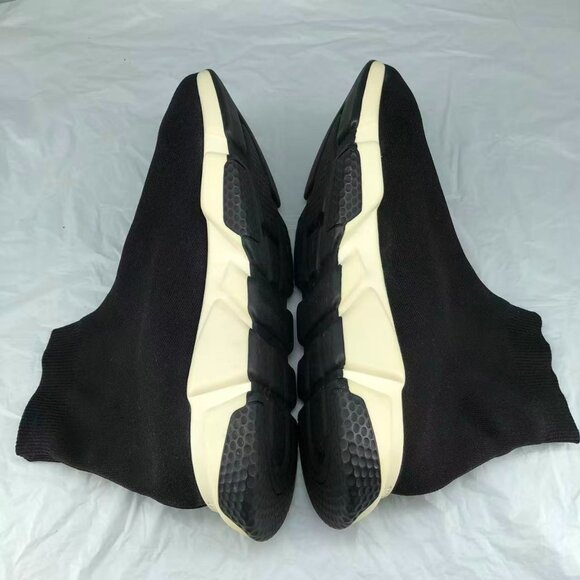 Balenciaga Black and White Sock Sneakers - Picture 7 of 10